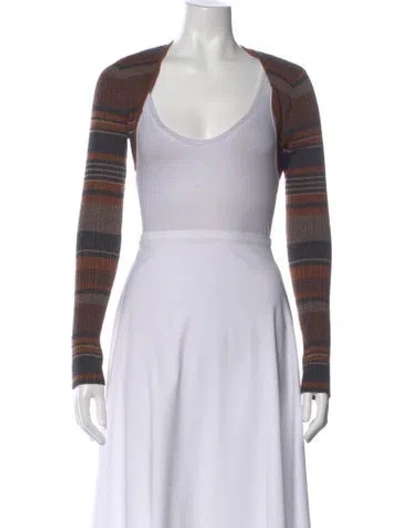 Pre-owned L'agence Striped Scoop Neck Sweater