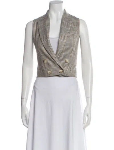 Pre-owned L'agence Striped Vest In Neutral