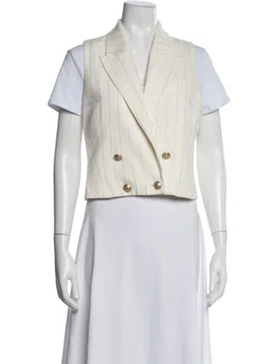 Pre-owned L'agence Striped Vest In Neutrals