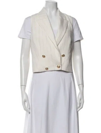 Pre-owned L'agence Striped Vest In White