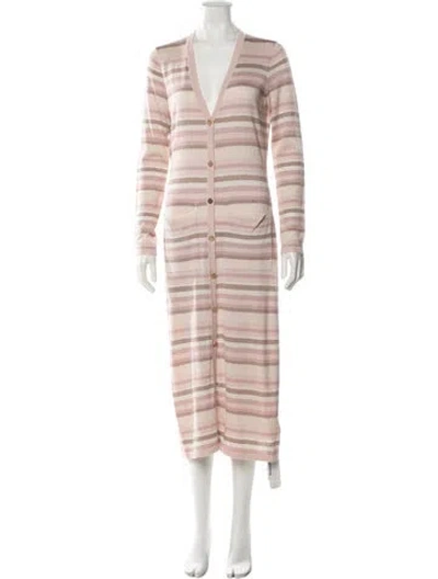 Pre-owned L'agence Striped V-neck Sweater