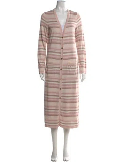 Pre-owned L'agence Striped V-neck Sweater W/ Tags