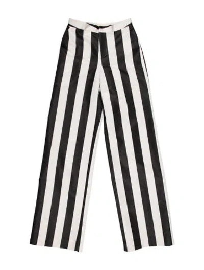 Pre-owned L'agence Striped Wide Leg Pants In Gray