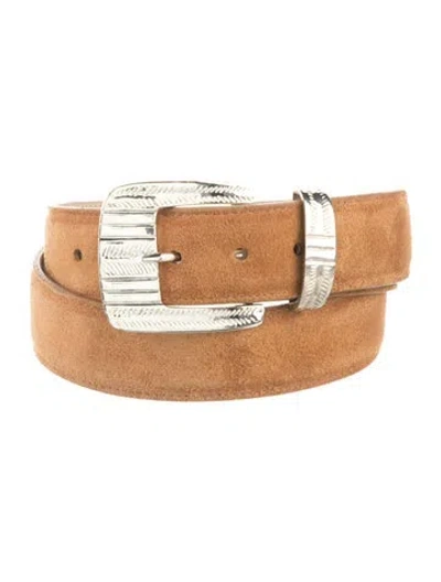 Pre-owned L'agence Suede Belt In Brown