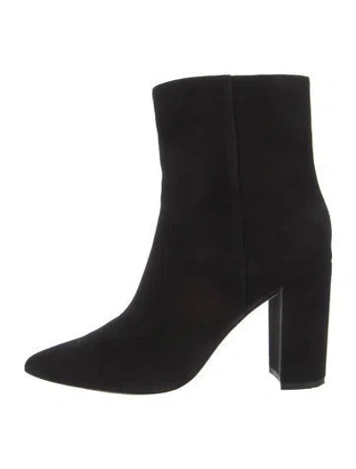 Pre-owned L'agence Suede Boots In Black
