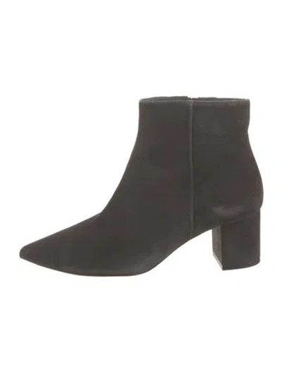Pre-owned L'agence Suede Boots In Black