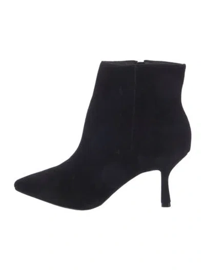 Pre-owned L'agence Suede Boots In Black