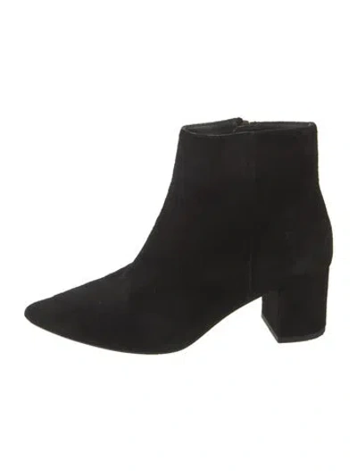 Pre-owned L'agence Suede Boots In Black