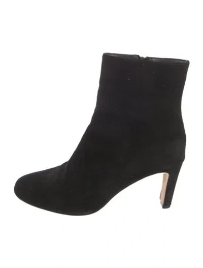 Pre-owned L'agence Suede Boots In Black
