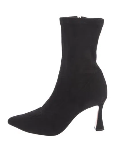 Pre-owned L'agence Suede Boots In Black