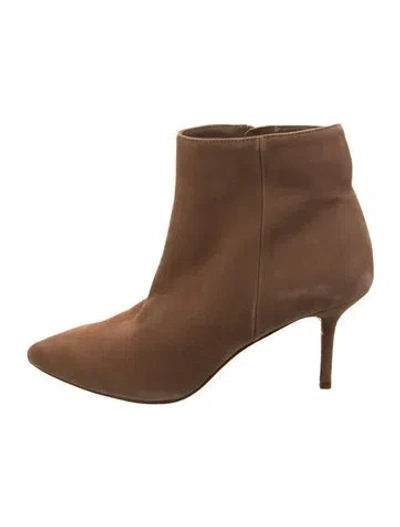 Pre-owned L'agence Suede Boots In Brown