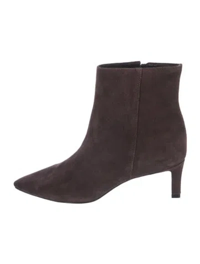 Pre-owned L'agence Suede Boots In Brown