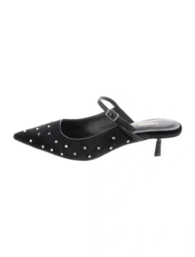 Pre-owned L'agence Suede Mules In Black