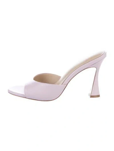 Pre-owned L'agence Suede Mules In Purple