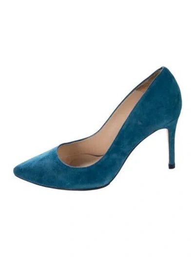 Pre-owned L'agence Suede Pumps In Blue