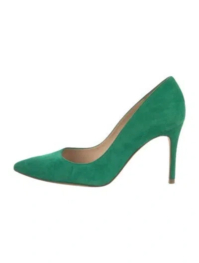 Pre-owned L'agence Suede Pumps In Green