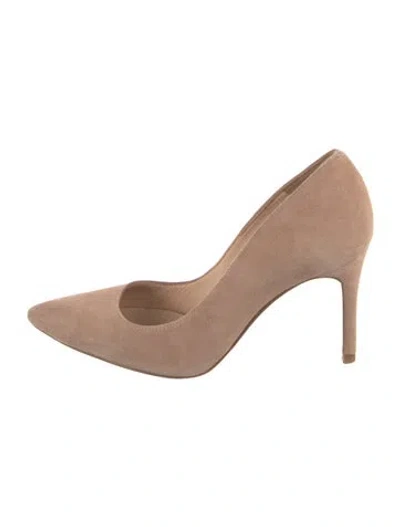Pre-owned L'agence Suede Pumps In Neutrals