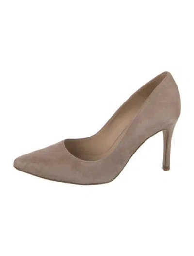 Pre-owned L'agence Suede Pumps In Neutrals
