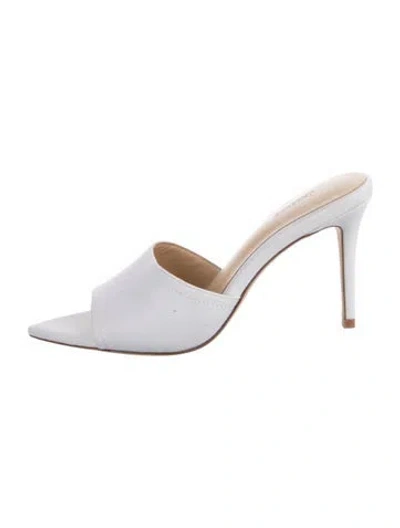 Pre-owned L'agence Suede Slides In White