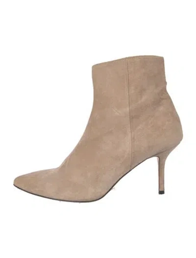 Pre-owned L'agence Suede Sock Boots In Neutral