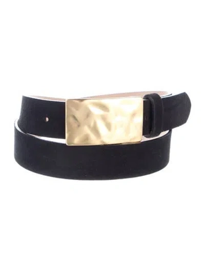 Pre-owned L'agence Suede Waist Belt In Black