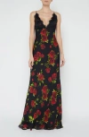 L'agence Susanna Floral Print Silk Slipdress In Multi