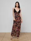 L'agence Susanna Silk Lace Gown In Multi