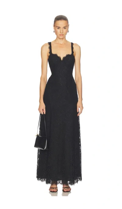 L'agence Sutton Lace Maxi Dress In Black