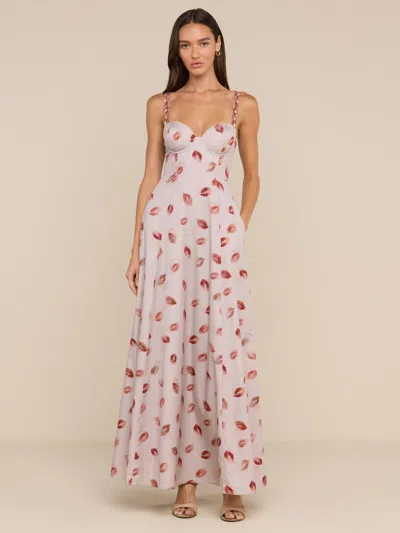 L'agence Sutton Maxi Dress In Neutral