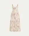 L'agence Sutton Strap Maxi Dress In Multi Desert Snake In Multi
