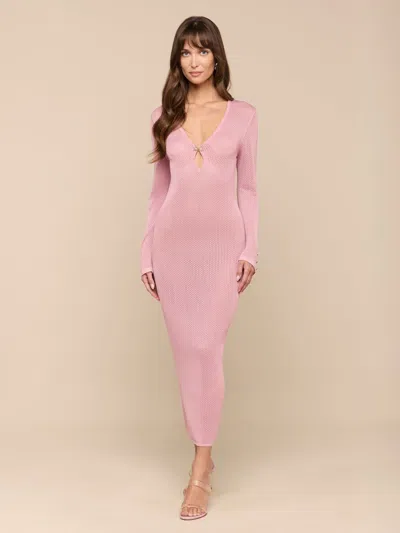 L'agence Sydney Knit Dress In Pink