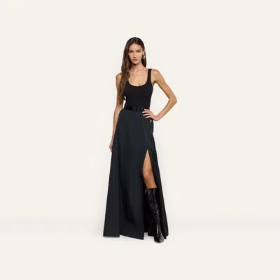 L'agence Sylas Nylon Skirt In Black
