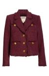 L'agence Sylvia Collared Jacket In Red