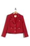 L'agence Sylvia Collared Jacket In Garnet Red In Red