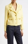 L'agence Sylvia Metallic Blazer In Yellow