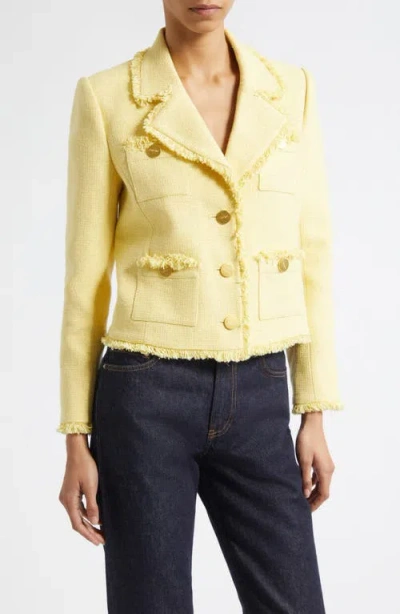 L'agence Sylvia Metallic Blazer In Yellow