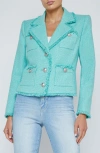 L'agence Sylvia Metallic Blazer In Blue