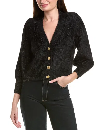 L'agence Talulla Shoulder Pad Cardigan In Black