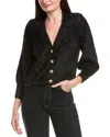 L'agence Talulla Shoulder Pad Cardigan In Black