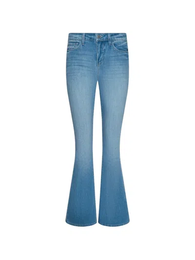 L'agence Taney Low-rise Flared Jeans In Blue