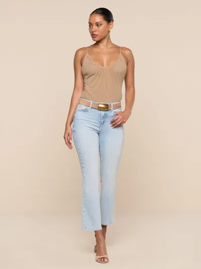 L'agence Tati Cropped Micro Boot Jean In Multi