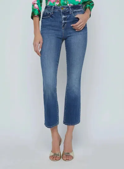 L'agence Tati High Rise Micro Boot Jean In Alverez In Blue