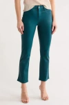 L'agence Tati High Waist Ankle Micro Bootcut Jeans In Green