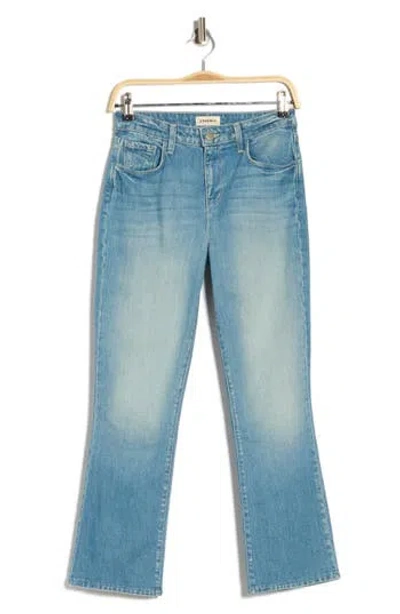 L'agence Tati High Waist Crop Bootcut Jeans In Blue