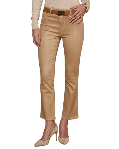 L'agence Tati High-rise Crop Micro Bootcut Jean In Brown