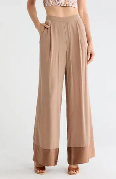 L'agence Tavia Silk Pull-on Pants In Chocolate Malt