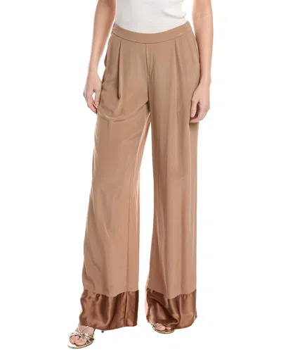 L'agence Tavia Silk Trouser In Brown