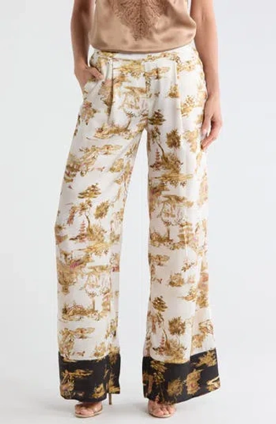 L'agence Tavia Wide Leg Silk Pants