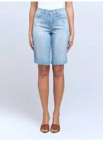 L'agence Taylor High Rise Denim Short In Ashford In Blue
