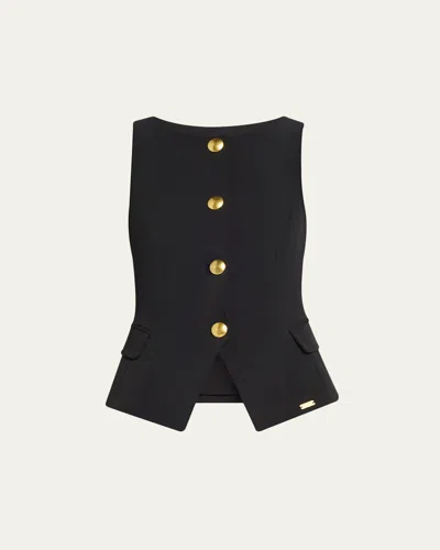 L'agence Tessa Fitted Vest In Black